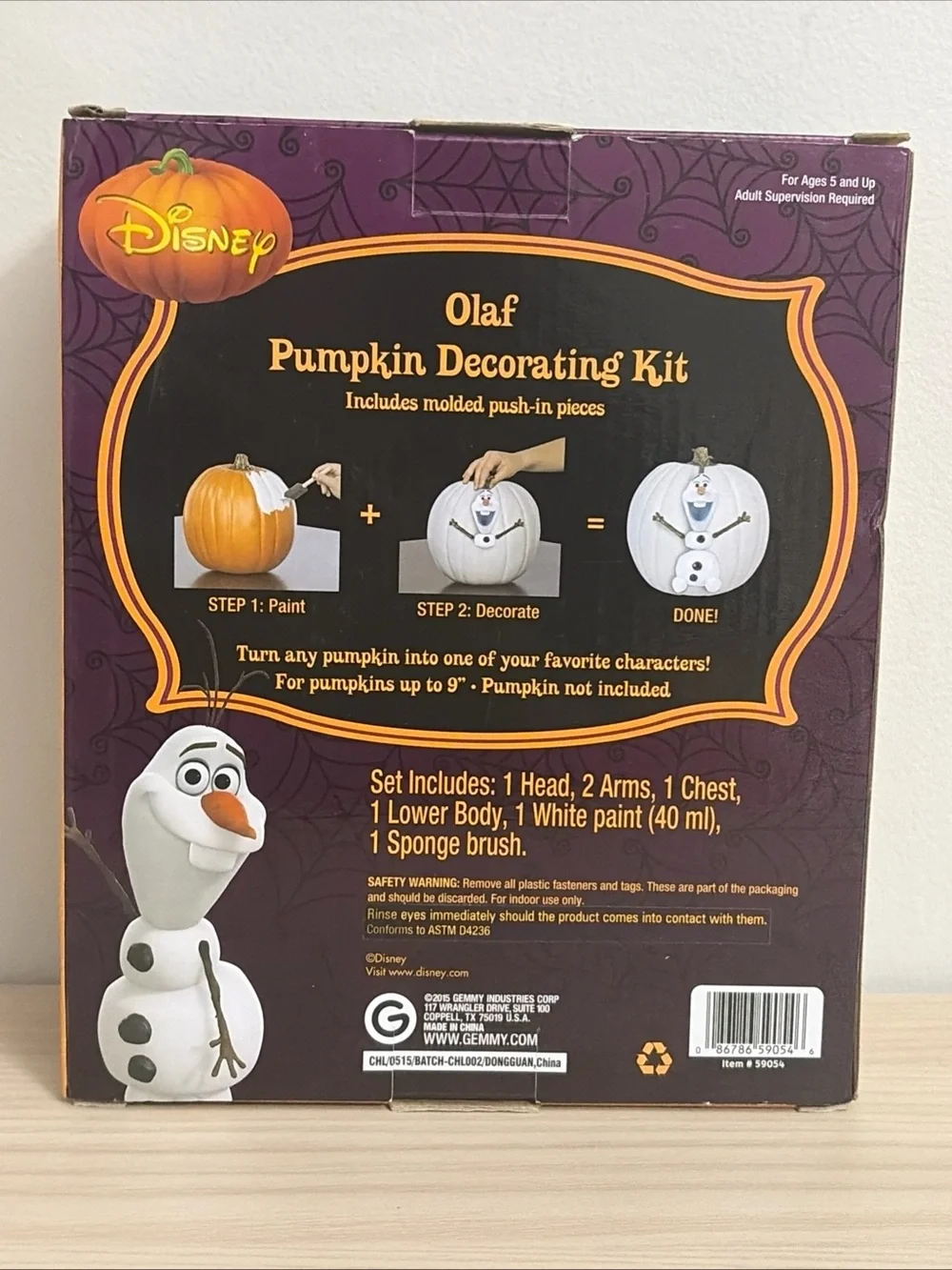 Disney New! Olaf Pumpkin Decorating Kit - Orange & White
